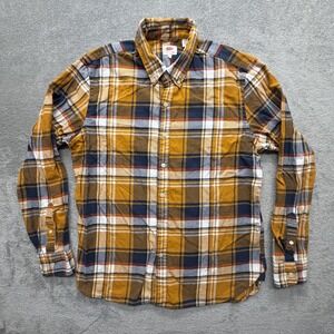 Levis Shirt Mens Large Yellow Plaid Flannel Button Front Long Sleeve Casual